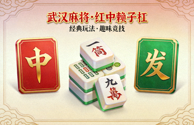 武汉麻将红中赖子杠玩法游戏卡片封面